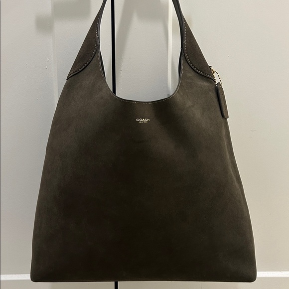 Coach Handbags - Coach (NWT) Brooklyn Shoulder Bag 39 in Brass/Olive Suede